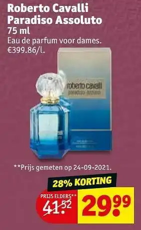 Kruidvat Roberto cavalli paradiso assoluto edp aanbieding