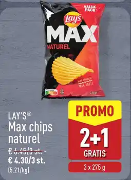 ALDI Lay's Max Chips Naturel aanbieding