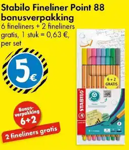 TEDi Stabilo Fineliner Point 88 bonusverpakking aanbieding