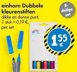 TEDi einhorn Dubbele kleurenstiften aanbieding