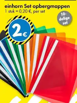 TEDi einhorn Set opbergmappen aanbieding