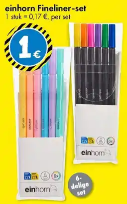 TEDi einhorn Fineliner-set aanbieding