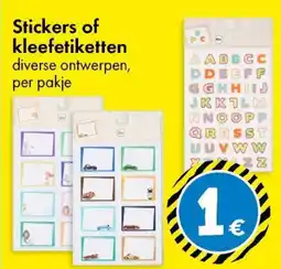TEDi Stickers of kleefetiketten aanbieding