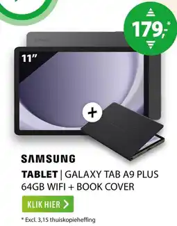 Expert Samsung tablet | galaxy tab a9 plus 64gb wifi + book cover aanbieding