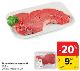 Carrefour Dunne lende van rund aanbieding