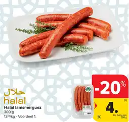 Carrefour Halal lamsmerguez aanbieding