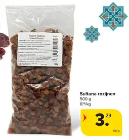 Carrefour Sultana rozijnen aanbieding
