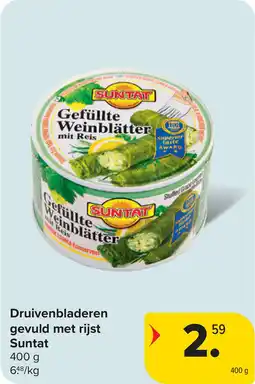 Carrefour Druivenbladeren gevuld met rijst Suntat aanbieding