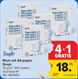 Carrefour Riem wit A4-papier Simpl aanbieding