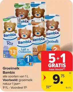 Carrefour Groeimelk Bambix aanbieding