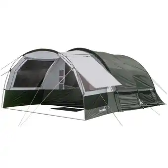Decathlon Tunneltent Indal 5 - Camping - 5 pers - Verdeelbaar interieur - Ingenaaide vloer aanbieding