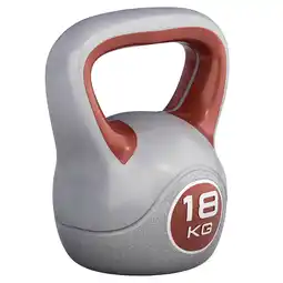 Decathlon Kettlebell Trendy - Kunststof - 18 kg - Grijs - Rood aanbieding
