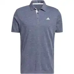 Decathlon T-shirt adidas Poloshirt Performance Drive Heather, Blauw, Mannen aanbieding