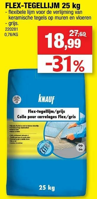 Hubo Flex-tegellijm aanbieding