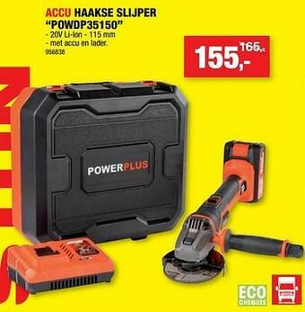 Hubo Powerplus accu haakse slijper powdp35150 aanbieding