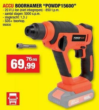 Hubo Powerplus accu boorhamer powdp15600 aanbieding