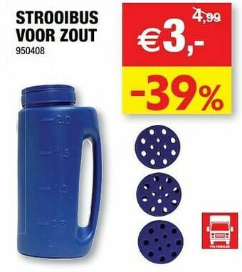 Hubo Strooibus voor zout aanbieding