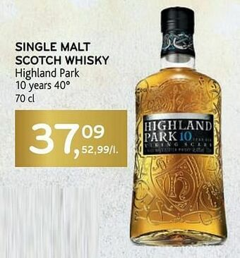 Single malt scotch whisky highland park