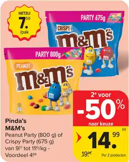 Carrefour Pinda's M&M's aanbieding