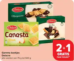 Carrefour Gamma koekjes Delacre aanbieding