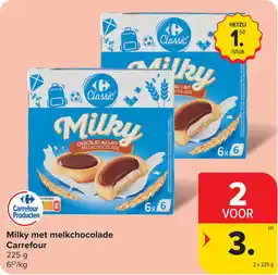 Carrefour Milky met melkchocolade Carrefour aanbieding