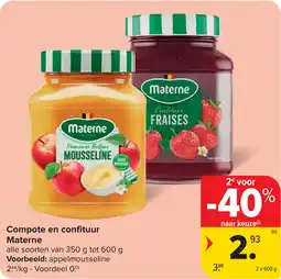 Carrefour Compote en confituur Materne aanbieding