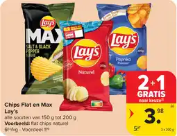 Carrefour Chips Flat en Max Lay's aanbieding
