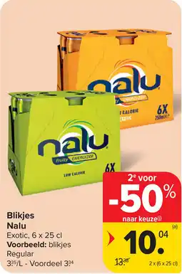 Carrefour Blikjes Nalu aanbieding