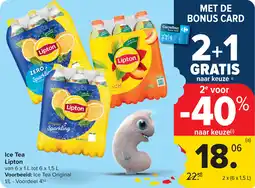 Carrefour Ice Tea Lipton aanbieding