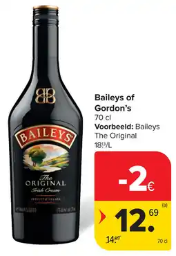 Carrefour Baileys of Gordon's aanbieding