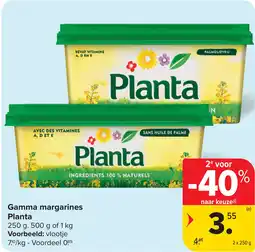 Carrefour Gamma margarines Planta aanbieding