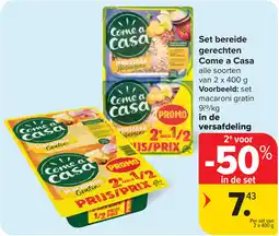 Carrefour Set bereide gerechten Come a Casa aanbieding