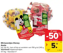 Carrefour Miniworstjes Disney Aoste aanbieding