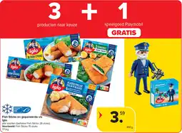 Carrefour Fish Sticks en gepaneerde vis Iglo aanbieding