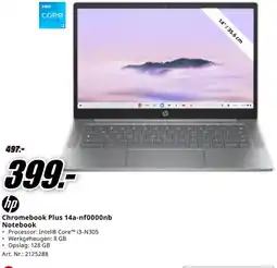 MediaMarkt hp Chromebook Plus 14a-nf0000nb Notebook aanbieding