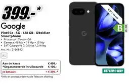 MediaMarkt Google Pixel 9a - 5G - 128 GB - Obsidian Smartphone aanbieding