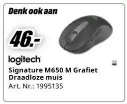 MediaMarkt logitech Signature M650 M Grafiet Draadloze muis aanbieding