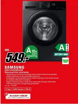MediaMarkt SAMSUNG WW1UDG5B25AB Wasmachine voorlader aanbieding