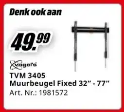 MediaMarkt XVogels TVM 3405 Muurbeugel Fixed 32-77 aanbieding