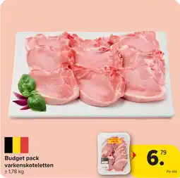 Carrefour Budget pack varkenskoteletten aanbieding