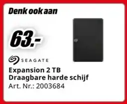 MediaMarkt SEAGATE Expansion 2 TB Draagbare harde schijf aanbieding