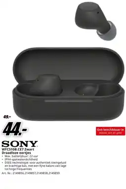 MediaMarkt SONY WFC510B.CE7 Zwart Draadloze oortjes aanbieding