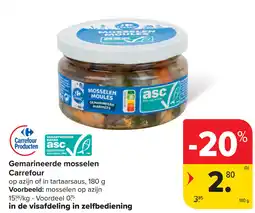 Carrefour Gemarineerde mosselen Carrefour aanbieding