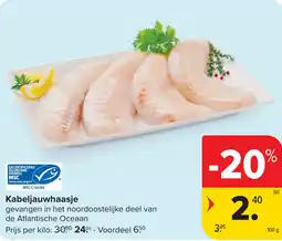 Carrefour Kabeljauwhaasje aanbieding
