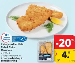 Carrefour Kabeljauwfiletfilets Fish & Chips Carrefour aanbieding