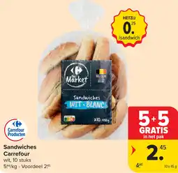 Carrefour Sandwiches Carrefour aanbieding