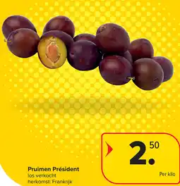 Carrefour Pruimen Président aanbieding