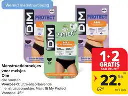 Carrefour Dim Menstruatiebroekjes voor meisjes aanbieding