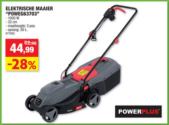 Hubo Elektrische Maaier POWEG63703 aanbieding