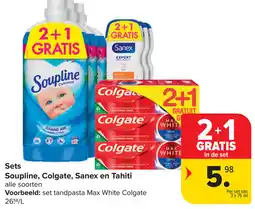 Carrefour Sets Soupline, Colgate, Sanex en Tahiti aanbieding